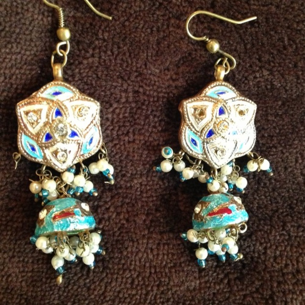 VINTAGE!! Dangly earrings - Picture 3 of 8